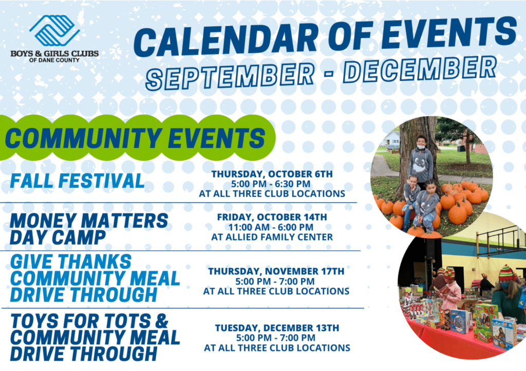 Fall Club Programs & Events - Boys & Girls Clubs of Dane County